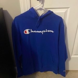 Mens Blue Champion Hoodie